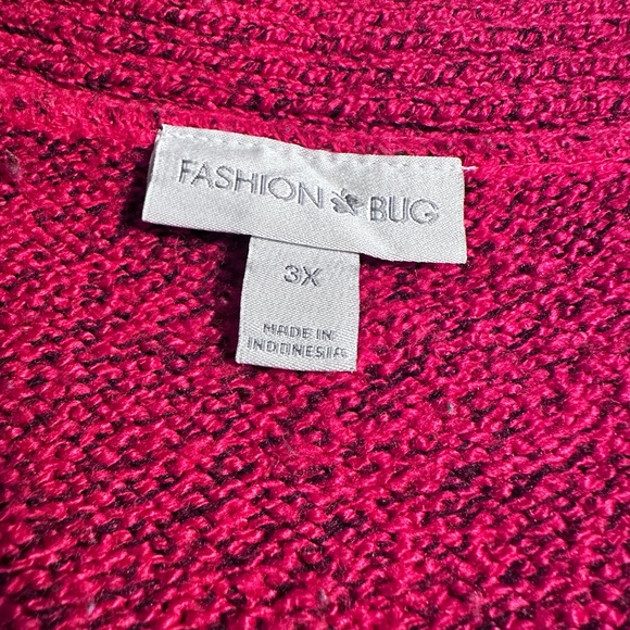 Fashion Bug 3x Sweater Red Thick Warm - Picture 2 of 2